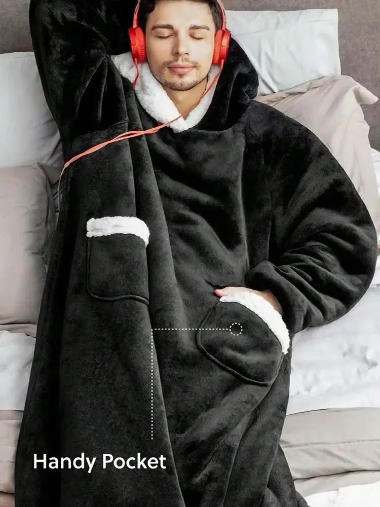 Winter Thick Blanket Extra Plush Hoodie
