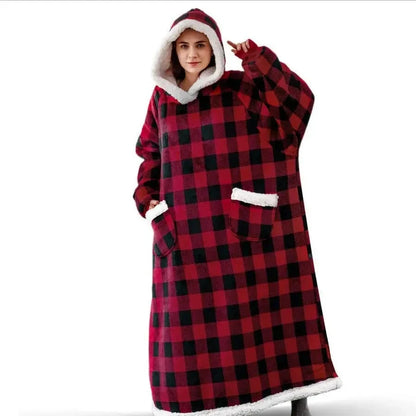 Super Long Flannel Blanket Winter Hoodies