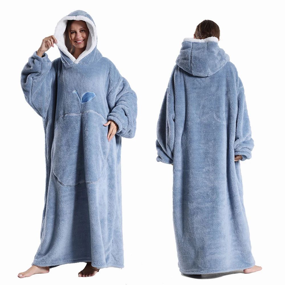 Extra Long Wearable Blankets Winter