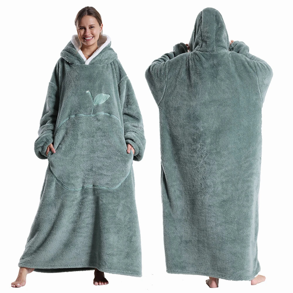 Extra Long Wearable Blankets Winter