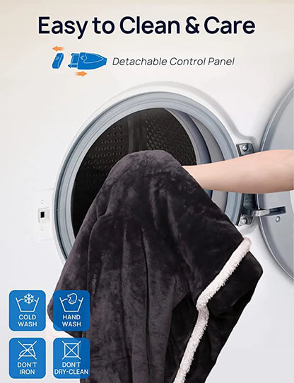 Electric Heating Sleeve Blanket Flannel & Sherpa